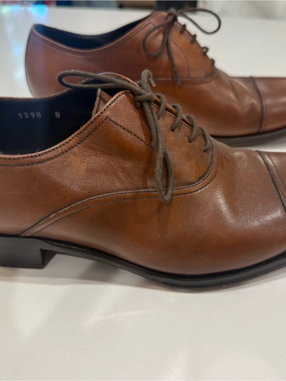 To Boot Brown Leather Cap-Toe Derbys
